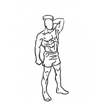 Standing One-Arm Dumbbell Triceps Extension - Step 1