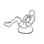 Bicep Curls V Sit on Dome - Step 2