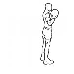 Bicep Curl Lunge with Bowling Motion - Step 2