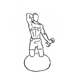 Bicep Curls with Overhead Extension Kneeling on SB - Step 1