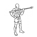 One Arm Bicep Curl with Olympic Bar - Step 2