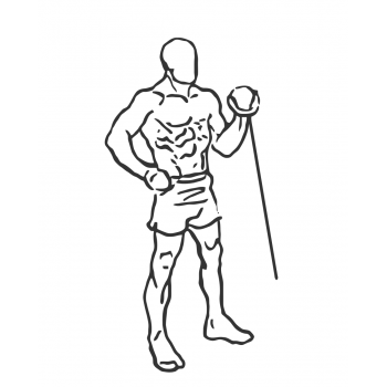 Standing One-Arm Cable Curl - Step 2