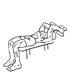 Lying-Supine Two-Arm Dumbbell Triceps Extension - Step 1