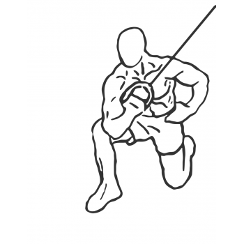 Kneeling Cable Concentration Triceps Extension - Step 1