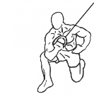 Kneeling Cable Concentration Triceps Extension - Step 1