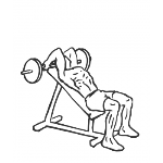 Barbell Incline Triceps Extension - Step 1
