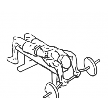 Decline EZ Bar Tricep Extension - Step 1