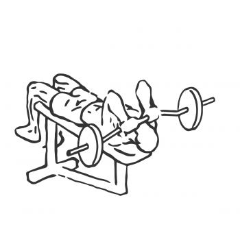 Decline Close Grip Bench To Skull Crusher - Step 1