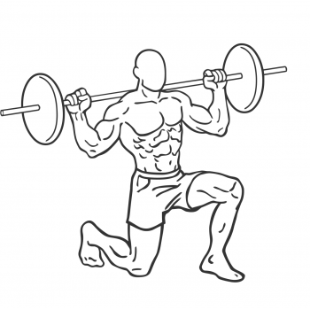 Barbell Rear Lunges - Step 1