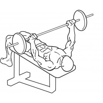 Wide-Grip Decline Barbell Bench Press - Step 1