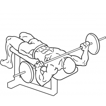 Wide-Grip Decline Barbell Bench Press - Step 2