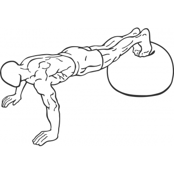 Push-Ups With Feet On An Exercise Ball - Step 1