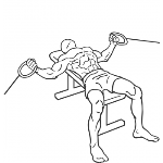 Flat Bench Cable Flys - Step 2