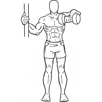 One Arm Upright Row - Step 1