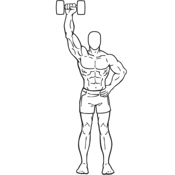 Dumbbell One Arm Shoulder Press - Step 1