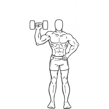 Dumbbell One Arm Shoulder Press - Step 2