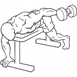 Dumbbell Lying One Arm Rear Lateral Raise - Step 1